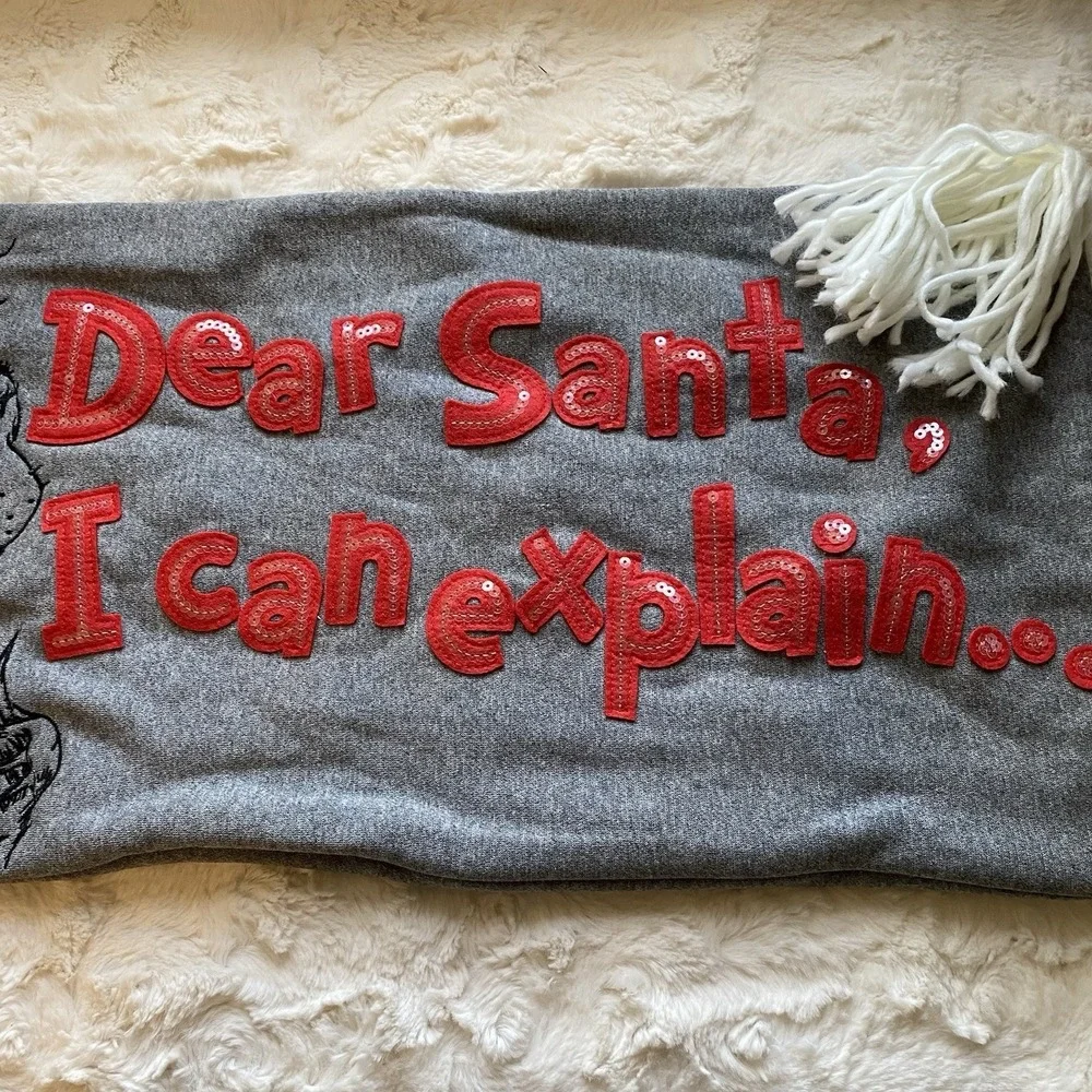 Pottery Barn‎ Teen Grinch Dear Santa I Can Explain Pillow Cover Dr. Seuss Lumbar